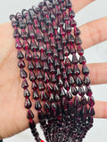 Garnet Drop shape beads, Size 4X6 MM, length 16 Inch strand, AAA Quality, Red Garnet, Origin India, red garnet beads, Garnet fancy shape