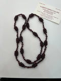 Garnet hand Made necklace with Big ball and round beads. Garnet fancy shape , length 28"