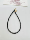 Black Diamond Bracelet with 14K gold Clasp , length 7.5" , Black diamond 3-3,5 mm size,  clasp and length can customize.