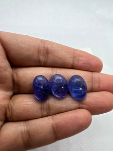 Tanzanite Oval 10X14-15 MM Cabochon - AAAA Quality Natural Tanzanite Cabs-Tanzanite Loose Stone, pack of 1 pc.