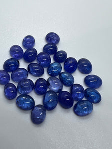 Tanzanite Oval 6X8MM Cabochon - AAAA Quality Natural Tanzanite Cabs-Tanzanite Loose Stone, pack of 2 pc