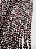 Garnet Heart shape 8 mm size, Length of Strand 16", garnet fancy shape