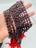 Garnet Oval shape 7X9 mm size, Length of Strand 16", garnet fancy shape, AAA quality garnet