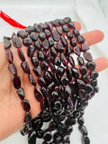 Garnet tumble shape 9X11 Approx mm size, Length of Strand 16", garnet fancy shape, AAA quality garnet