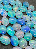 Australian Opal 10X8 mm Cabs, Pack of 2 Pieces -AAA Quality, Opal Triplet Cabochon - Australian Opal Oval Cabochon, flat bottom.