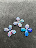 Australian Opal 10X7 mm Cabs, Pack of 2 Pieces -AAA Quality, Opal Triplet Cabochon - Australian Opal Pear Cabochon, flat bottom.