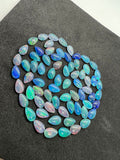 Australian Opal 8X5 mm Cabs, Pack of 5 Pieces -AAA Quality, Opal Triplet Cabochon - Australian Opal Pear Cabochon, flat bottom.