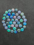 Australian Opal 8 mm Cabs, Pack of 2 Pieces -AAA Quality, Opal Triplet Cabochon - Australian Opal Round Cabochon, flat bottom.