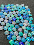 Australian Opal 6 mm Cabs, Pack of 4 Pieces -AAA Quality, Opal Triplet Cabochon - Australian Opal Round Cabochon, flat bottom