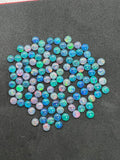 Australian Opal 5 mm Cabs, Pack of 6 Pieces -AAA Quality, Opal Triplet Cabochon - Australian Opal Round Cabochon, flat bottom.