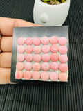 Queen Conch Shell Round Cabs • 8 mm Size • Pack of 4 Pcs • AAA Quality •