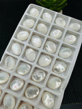 White MOP Oval Cabs • 12x16 / 13x18 mm Size  • AAA Quality • Pack of 6 pieces • Mother of Pearl Cabochons