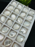 White MOP Oval Cabs • 10X14 mm Size • AAA Quality • Pack of 6 pieces • Mother of Pearl Cabochons