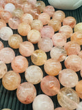 Morganite Round Beads 14mm size - AA Quality Beads - 40 cm Length- Morganite Beads