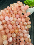 Morganite Round Beads 14mm size -  AA Quality Beads - 40 cm Length- Morganite Beads