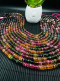 Tourmaline Heishi Beads 6 mm size- - AAAA Quality - 40 cm Length - Natural Tourmaline