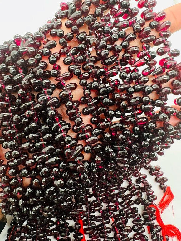 Garnet drop shape 3X8 mm size, Length of Strand 16