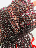 Garnet drop shape 3X8 mm size, Length of Strand 16", garnet fancy shape, AAA quality garnet