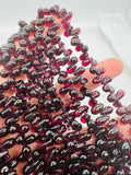 Garnet drop shape 3X8 mm size, Length of Strand 16", garnet fancy shape, AAA quality garnet