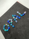 Australian Opal 8X6 mm Cabs, Pack of 4 Pieces -AAA Quality, Opal Triplet Cabochon - Australian Opal Oval Cabochon, flat bottom.
