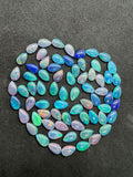 Australian Opal 8X5 mm Cabs, Pack of 5 Pieces -AAA Quality, Opal Triplet Cabochon - Australian Opal Pear Cabochon, flat bottom.