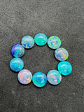 Australian Opal 10 mm Cabs, Pack of 1 Pieces -AAA Quality, Opal Triplet Cabochon - Australian Opal Round Cabochon, flat bottom.