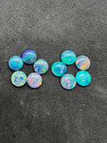 Australian Opal 10 mm Cabs, Pack of 1 Pieces -AAA Quality, Opal Triplet Cabochon - Australian Opal Round Cabochon, flat bottom.