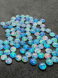 Australian Opal 3mm Cabs, Pack of 8 Pieces -AAA Quality, Opal Triplet Cabochon - Australian Opal Round Cabochon, flat bottom.