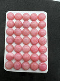 10MM Pink Opal Cabochon - Pack of 2 Pieces  - AAA Quality - Natural Pink Opal Cabochon - Pink Opal Cabs