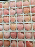 Queen Conch Shell Heart Cabs • 10 mm Size • Pack of 4 Pcs • AAA Quality • Flat Back • Queen Conch Cabochons