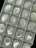 White MOP Oval Cabs • 10X14 mm Size • AAA Quality • Pack of 6 pieces • Mother of Pearl Cabochons