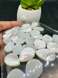 White MOP Pear Cabs • 10x14 / 13x18 mm Size  • AAA Quality • Pack of 10 pieces • Both Sides Flat Cabs