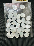 White MOP Pear Cabs • 10x14 / 13x18 mm Size • AAA Quality • Pack of 10 pieces • Both Sides Flat Cabs