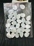 White MOP Pear Cabs • 10x14 / 13x18 mm Size  • AAA Quality • Pack of 10 pieces • Both Sides Flat Cabs