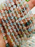 Aquamarine & Morganite Round beads- 6mm Size - Length 40 cm - 4A Quality- Code #M1