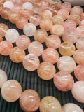 Morganite Round Beads 14mm size - AA Quality Beads - 40 cm Length- Morganite Beads
