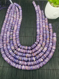 Charoite Roundel Beads 10 mm Size • Length 40 cm • 100% Natural Charoite Beads, origin Russia, Quality AAA