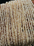 Freshwater Pearl Seed Beads 2.5x 3 mm Size - Natural White Freshwater Pearl Tiny Beads -  AAA Grade