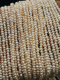 Freshwater Pearl Seed Beads 2.5x 3 mm Size - Natural White Freshwater Pearl Tiny Beads - AAA Grade