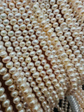 Freshwater Pearl Seed Beads 3.5x4 mm Size - Natural White Freshwater Pearl Potato Tiny  Beads -  AAA Grade