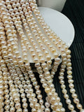 Freshwater Pearl Seed Beads 4.5- 5 mm Size - Natural White Freshwater Pearl Potato Beads - AAA Grade