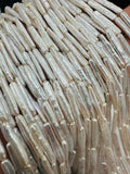 Freshwater White Pearl Stick Strand 22-25 x 5 mm Size -Biwa Stick Beads - Pearl Long Beads - AAA Grade