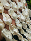 Freshwater Pearl Baroque Beads- Size 20-24 mm - Code #A1-  5A Quality - Length 40cm - Pearl Extra Big Size Baroque Beads