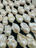 Freshwater Pearl Baroque Beads- Size 20-24 mm - Code #A2-  5A Quality - Length 40cm - Pearl Big Extra Size Baroque Beads