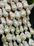 Freshwater Pearl Baroque Beads- Size 20-24 mm - Code #A2- 5A Quality - Length 40cm - Pearl Big Extra Size Baroque Beads