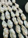Freshwater Pearl Baroque Beads- Size 20-24 mm - Code #A3- 4A Quality - Length 40cm - Pearl Extra Big Size Baroque Beads