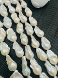 Freshwater Pearl Baroque Beads- Size 20-24 mm - Code #A3- 4A Quality - Length 40cm - Pearl Extra Big Size Baroque Beads