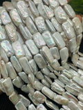 Freshwater Pearl Rectangle Beads- 20x10 mm Size -  Length 40 cm -  Top Quality AAA - Highly Polished