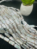 Freshwater Pearl Rectangle Beads- 20x10 mm Size -  Length 40 cm -  Top Quality AAA - Highly Polished