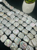 Freshwater Pearl Square Beads- 22-23 mm Size -  Length 40 cm -  Top Quality AAA - Highly Polished